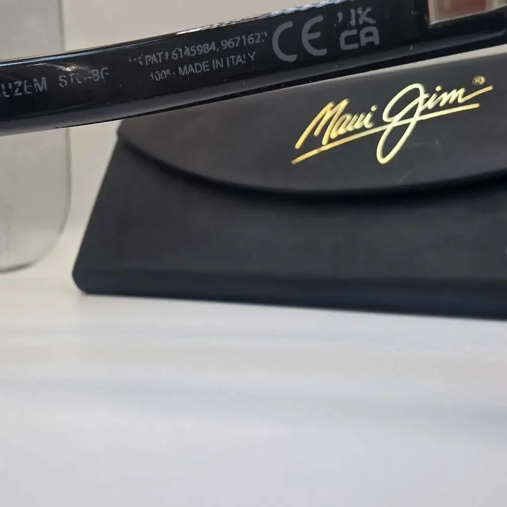 Maui Jim Cruzem Sunglasses Black Gloss Frame Black Polarized Lens w/ Case